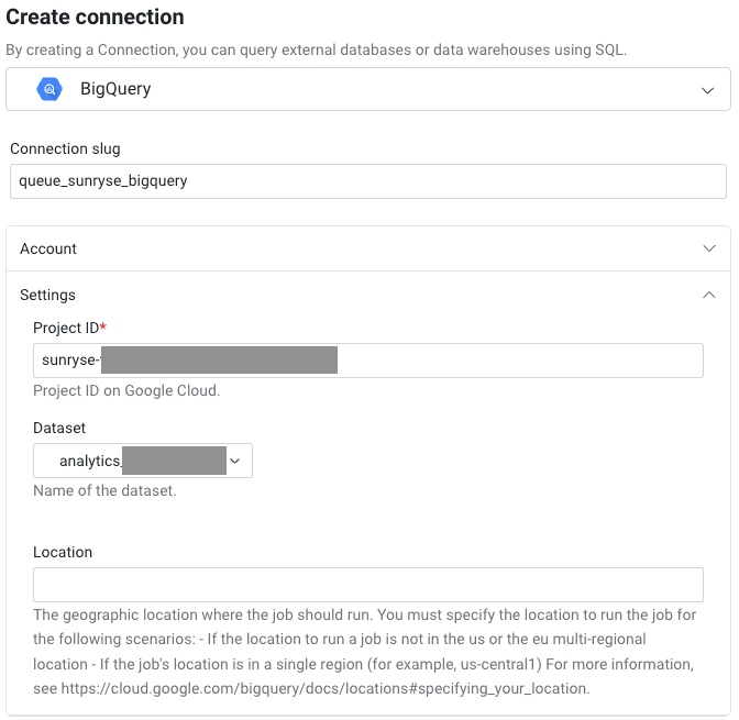 BigQuery Slug